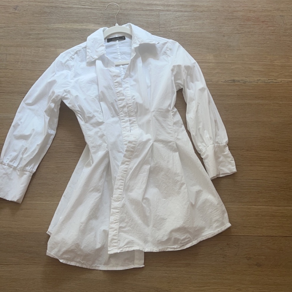 Deluc white mini dress size S